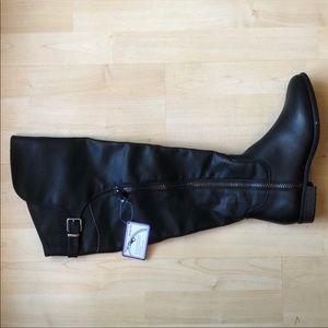 NWT Black Wide Calf Over-the-Knee Boots